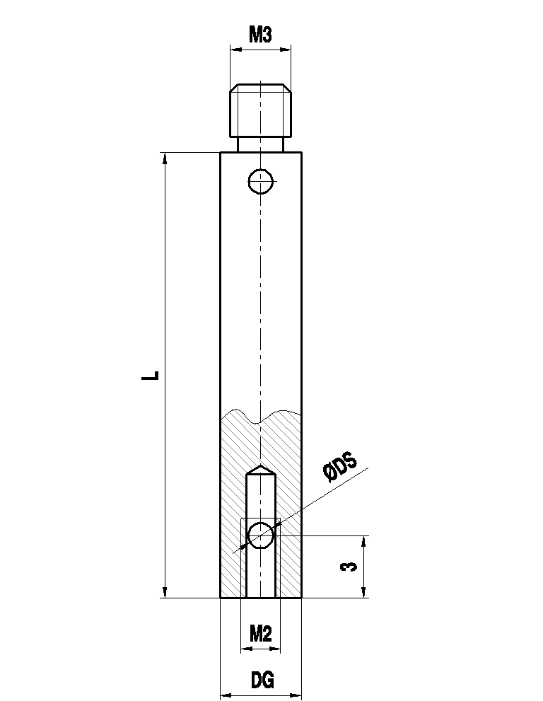 M3 держатель щупов из нержавеющей стали 90°, DS 1 мм, для систем ZEISS A-5004-4561